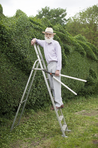 Illustration for article titled Retired man sculpts hedge into a 100-foot-long dragon